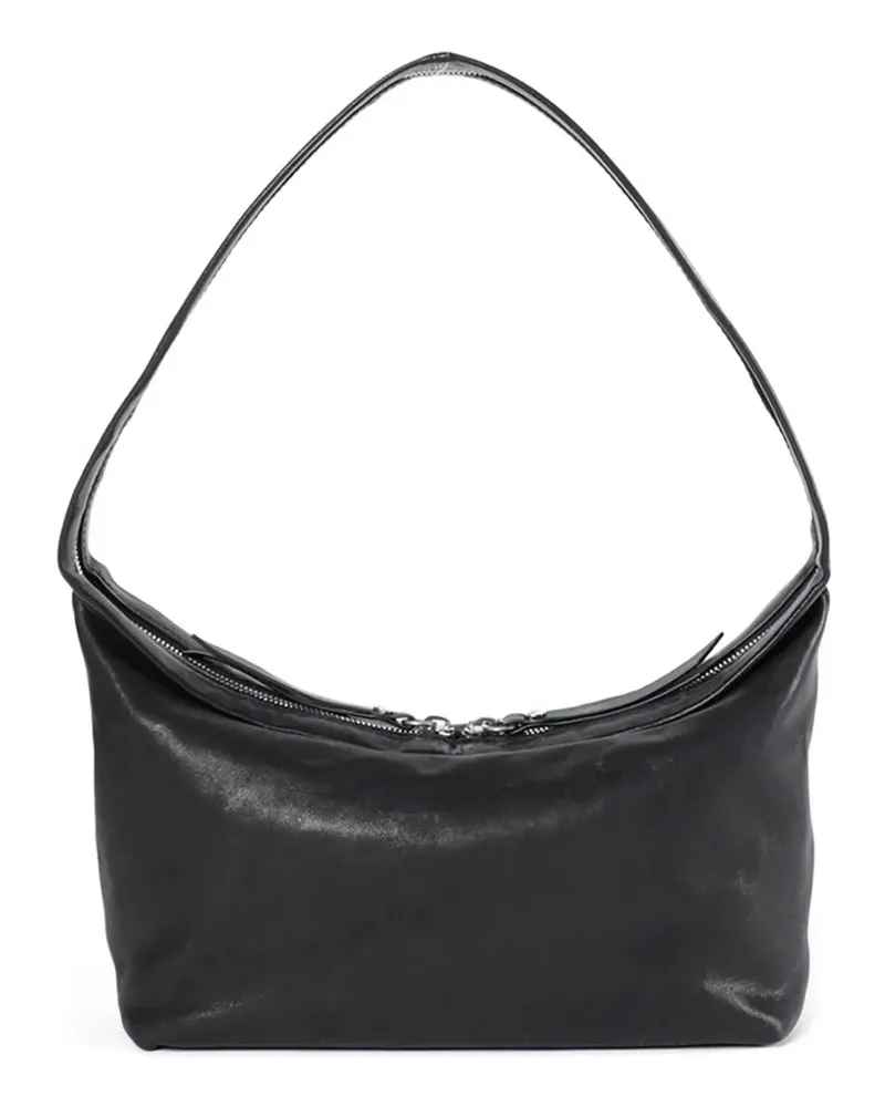Ann Demeulemeester Schultertasche aus strukturiertem Leder - Schwarz Schwarz