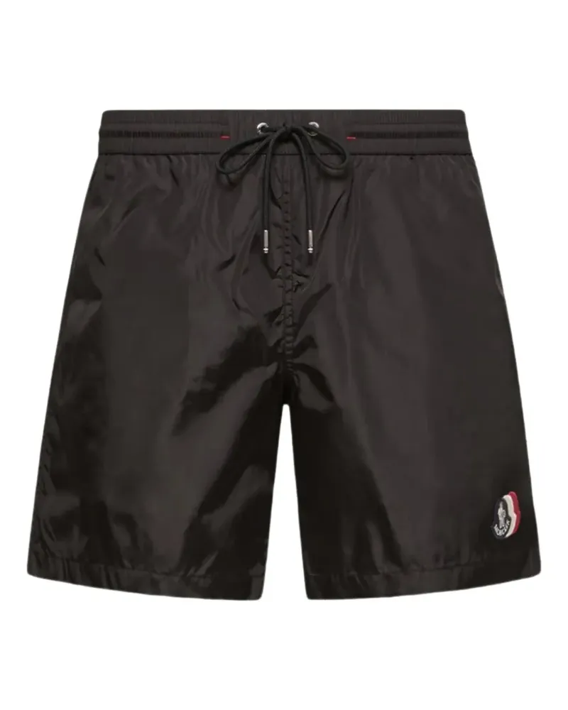Moncler drawstring logo patch shorts - Schwarz Schwarz
