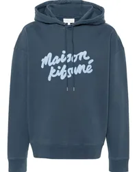 Kitsuné Hoodie mit Logo-Patch Blau