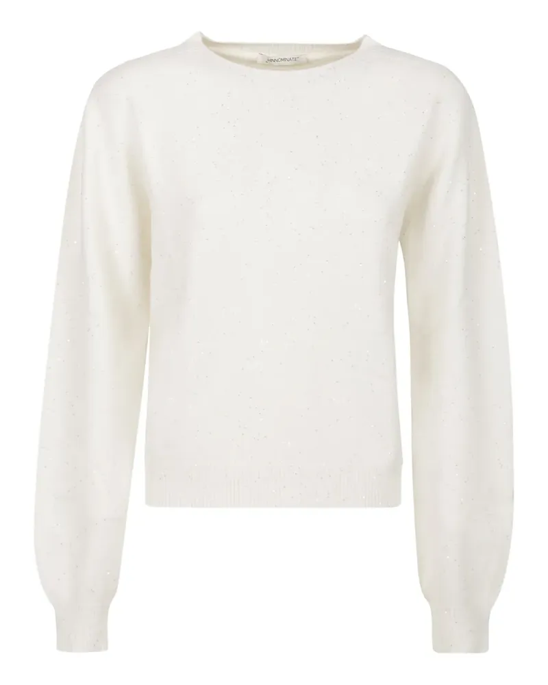 HINNOMINATE glitter-detail crew-neck sweater - Weiß Weiß
