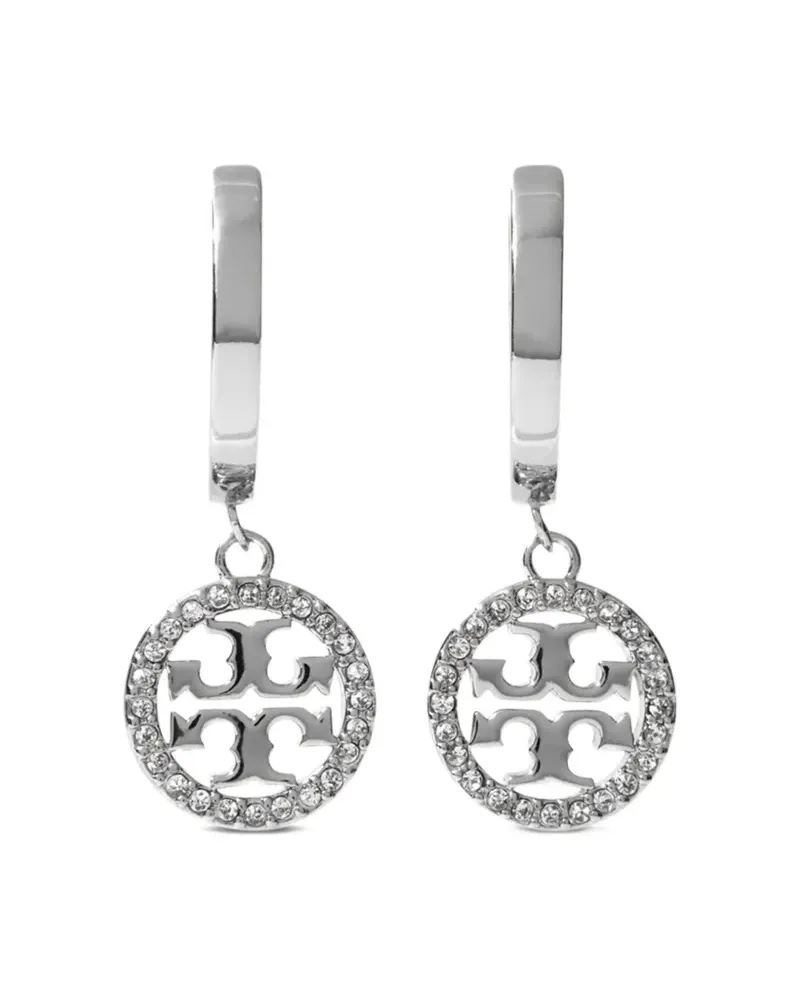 Tory Burch crystal-embellished hoop earrings - Silber Silber