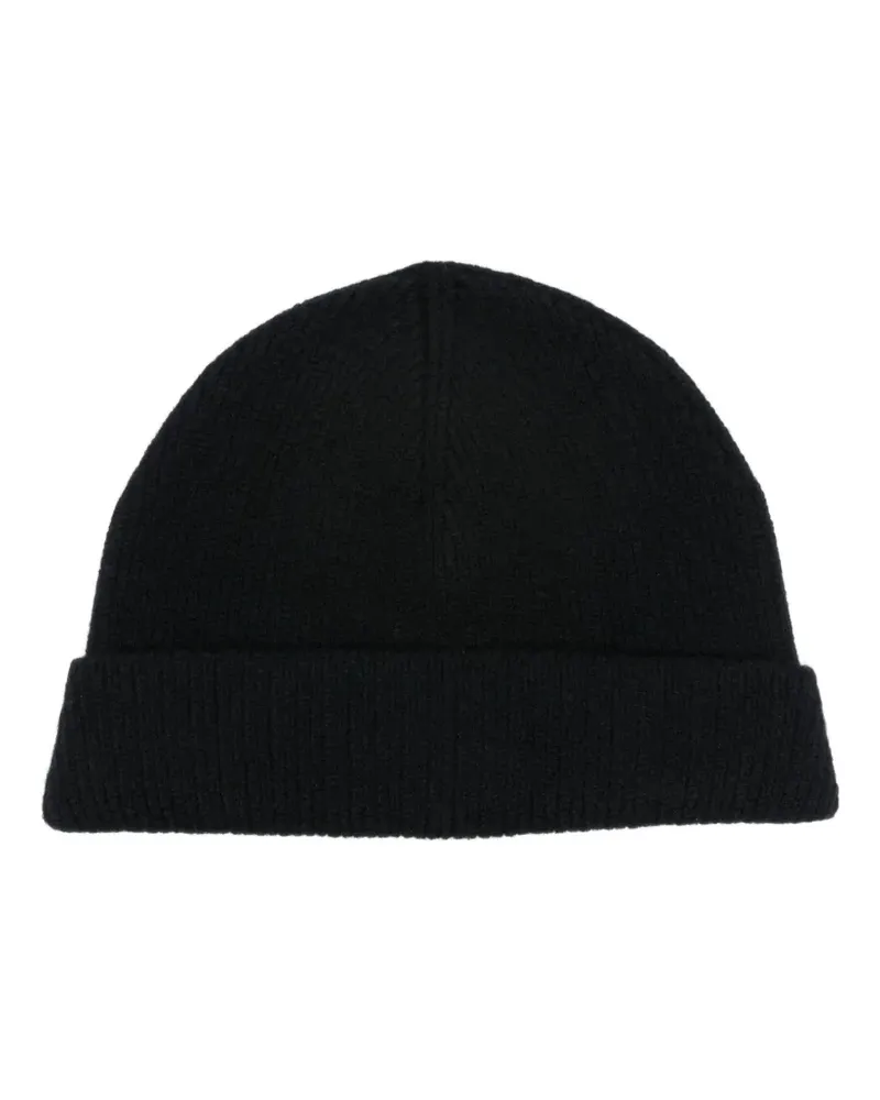 Christophe Lemaire Gerippte Beanie - Schwarz Schwarz
