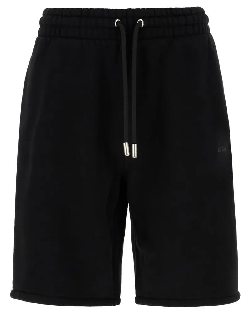 OFF-WHITE Shorts mit Logo-Stickerei - Schwarz Schwarz