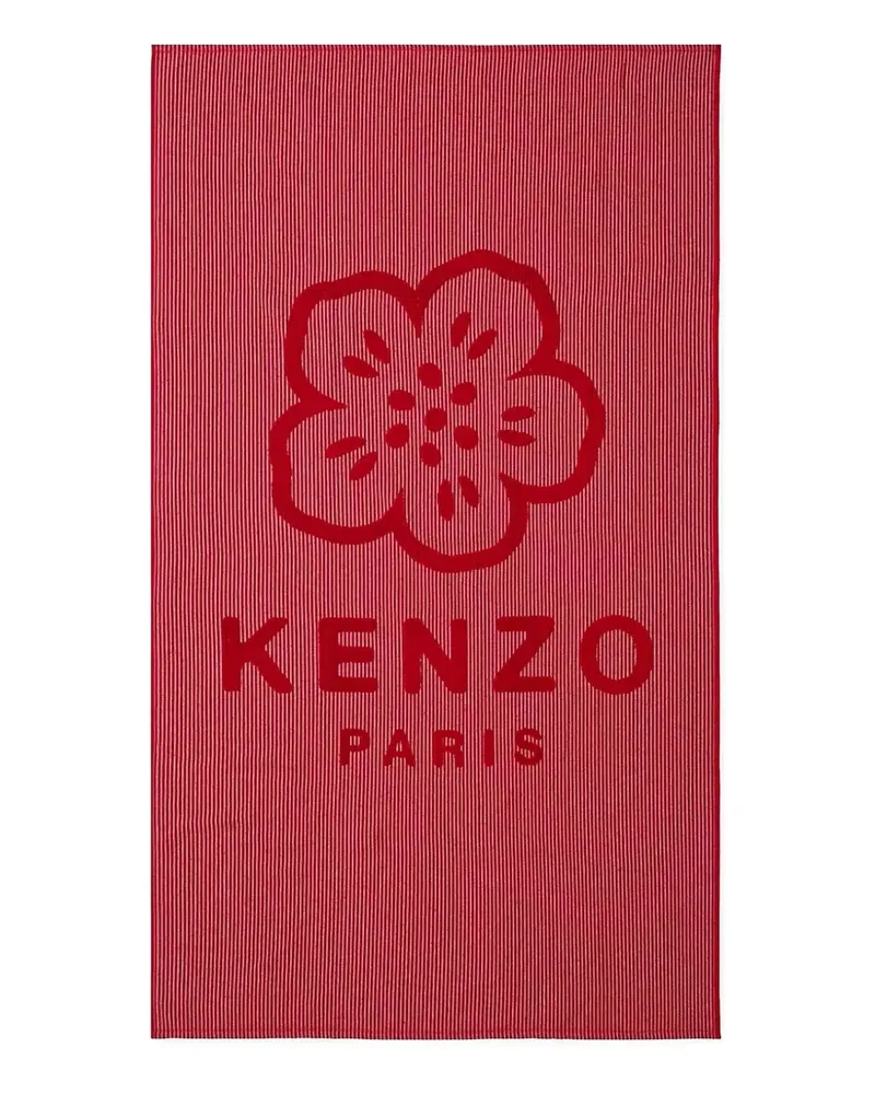 Kenzo Gestreiftes Badetuch mit Boke Flower - Rot Rot