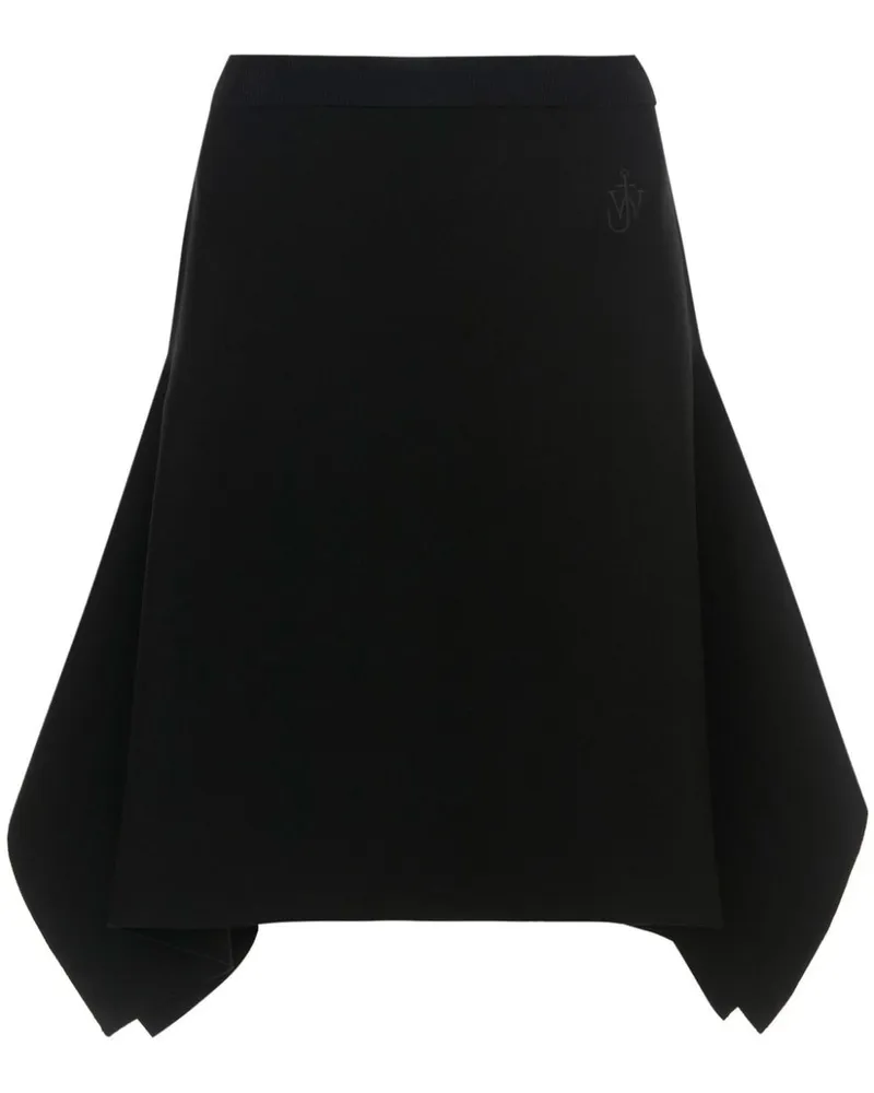 J.W.Anderson Asymmetrischer Midirock - Schwarz Schwarz