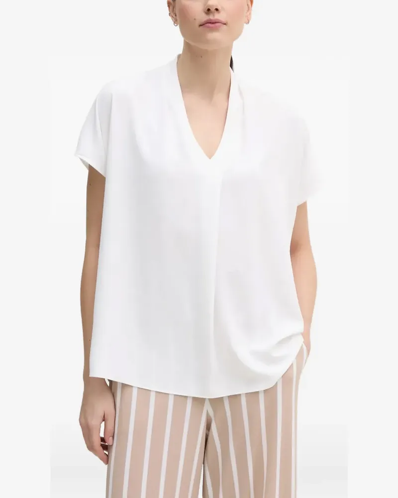 Joseph Ribkoff V-neck short-sleeve blouse - Weiß Weiß