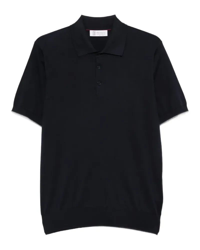 Brunello Cucinelli Klassisches Poloshirt - Blau Blau