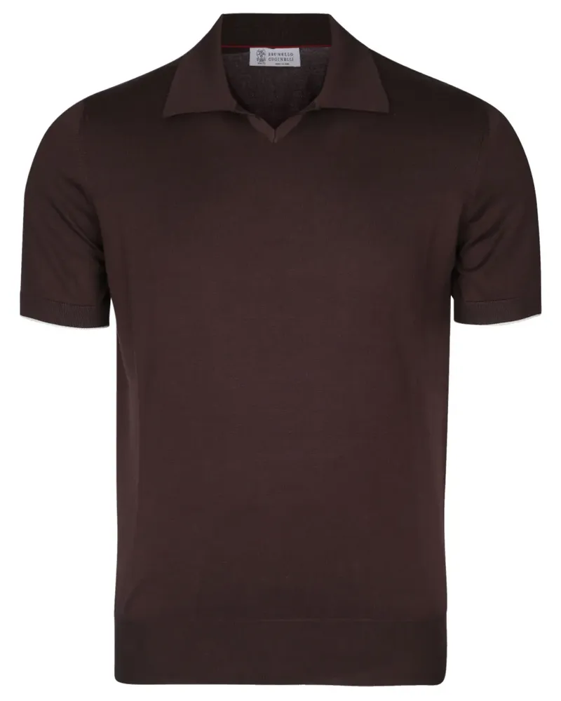 Brunello Cucinelli Klassisches Poloshirt - Braun Braun