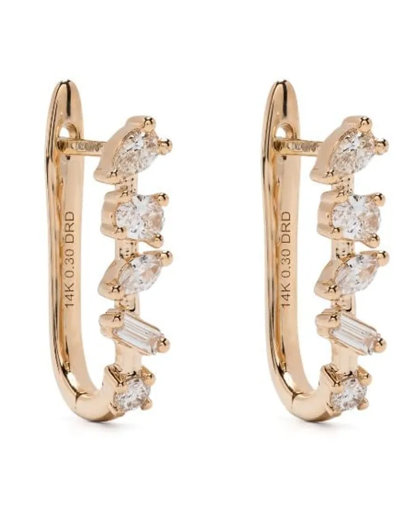 Dana Rebecca Designs 14kt Alexa Jordyn Gelbgoldcreolen mit Diamanten Gold