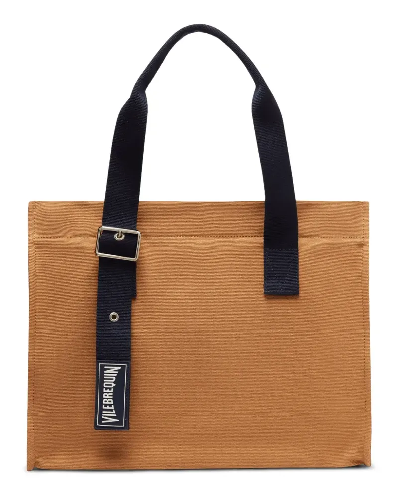 Vilebrequin Bagmu adjustable-handle patch beach bag - Nude Nude