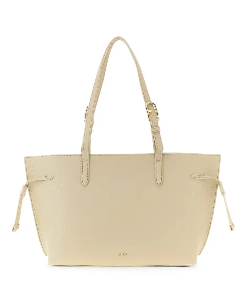Furla Ava hammered leather tote bag - Nude Nude