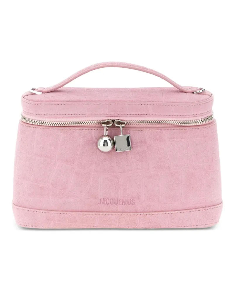 Jacquemus Le Petit Vanity Tote Bag mit Kroko-Effekt - Rosa Rosa