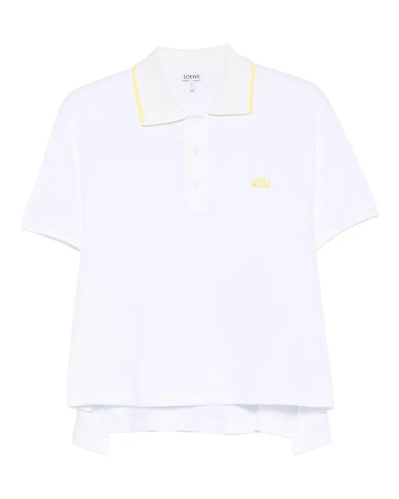Loewe Anagram-embroidered polo shirt - Weiß Weiß