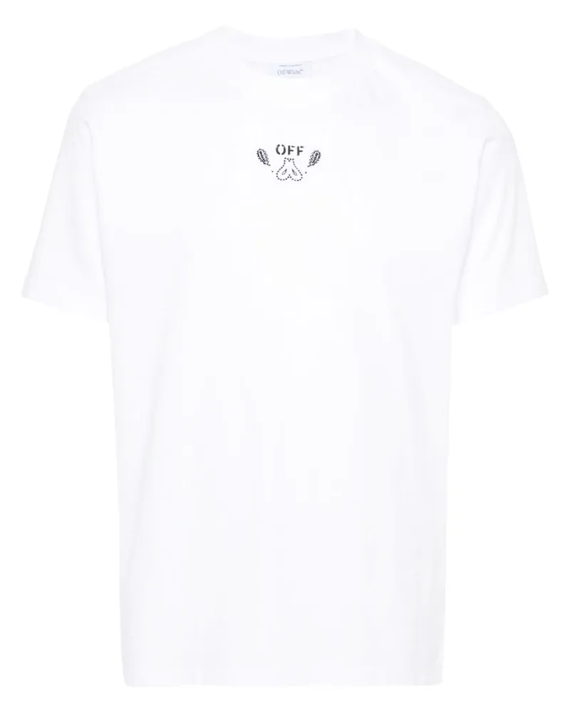 OFF-WHITE Arrows T-Shirt mit Bandana-Print - Weiß Weiß