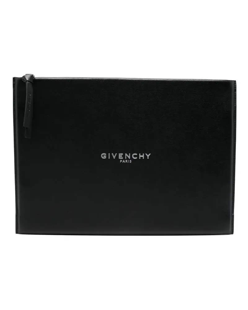 Givenchy Große Antigona Stamped Clutch mit Logo - Schwarz Schwarz