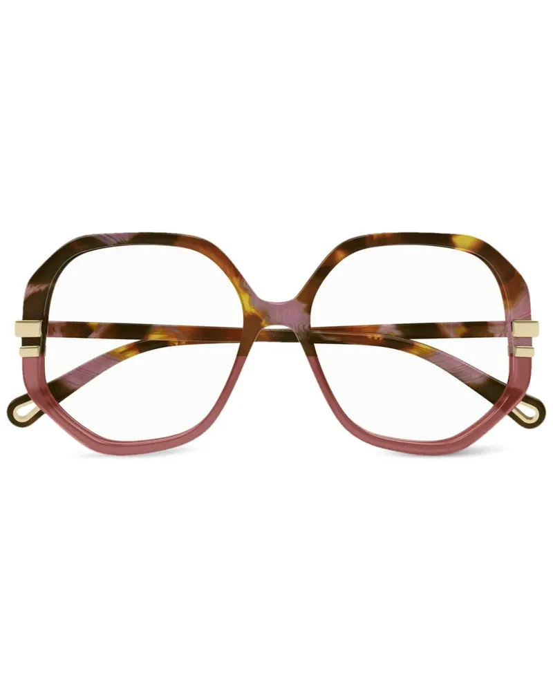 Chloé Brille mit geometrischem Gestell - Braun Braun