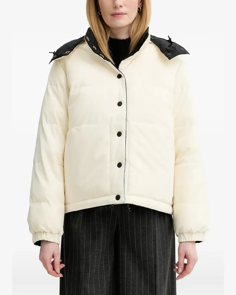 A.P.C. Sophie hooded buttoned jacket - Nude Nude