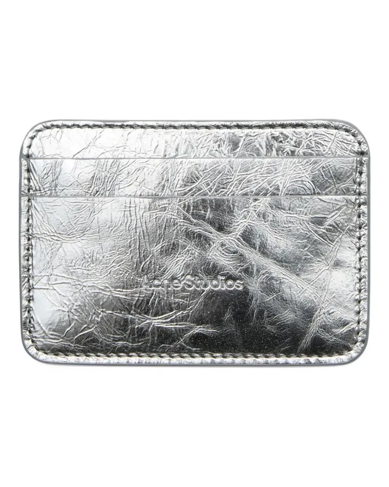 Acne Studios Kartenetui in Metallic-Optik - Silber Silber