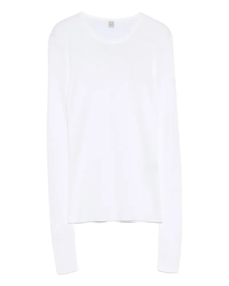 Totême long-sleeve cotton top - Weiß Weiß