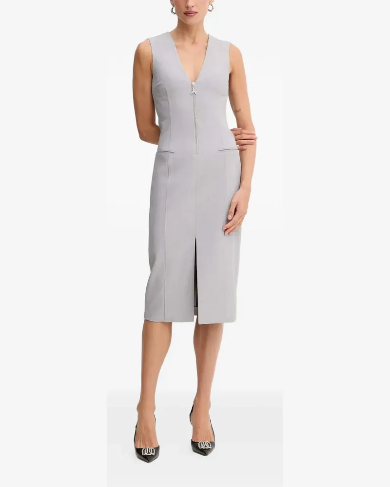 Patrizia Pepe zip-fastening sleeveless midi dress - Grau Grau