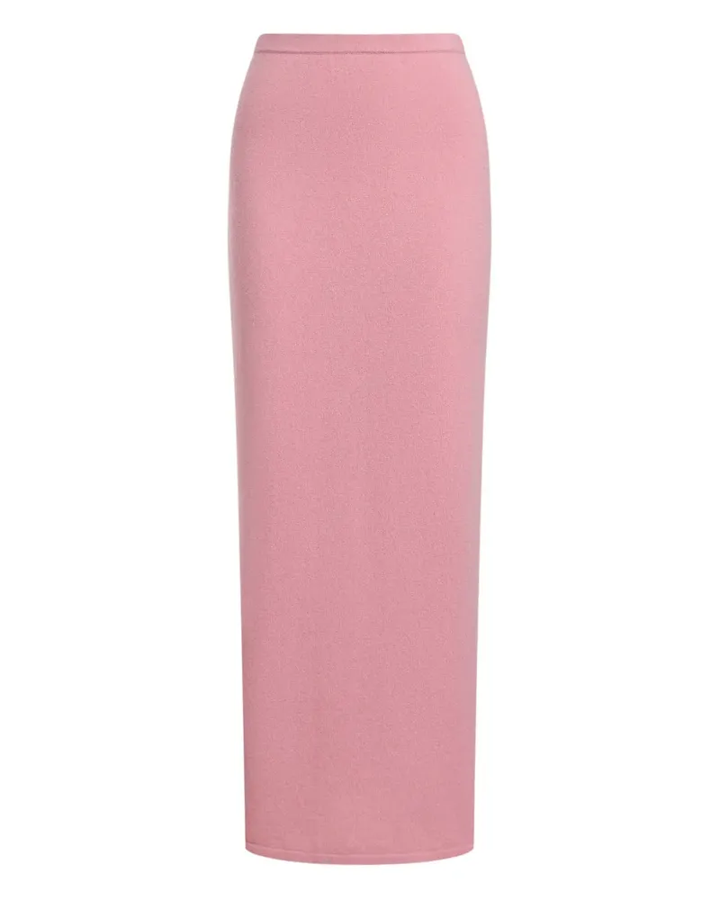 12 STOREEZ Gestrickter Maxirock - Rosa Rosa