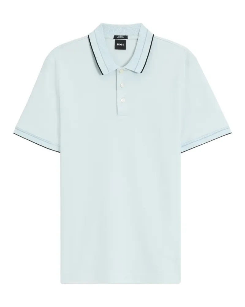 HUGO BOSS H-Phillipson 195 Poloshirt aus mercerisierter Baumwolle - Blau Blau