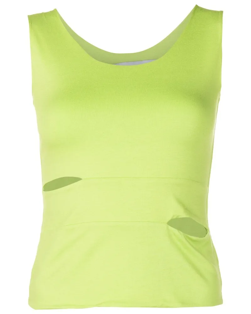 Gloria Coelho Tanktop mit Cut-Outs - Grün Grün