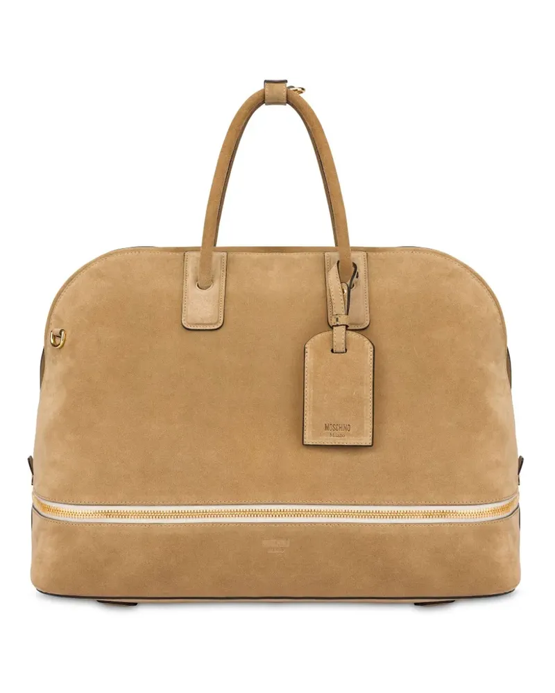 Moschino Tote Bag mit Reißverschlussdetail - Nude Nude