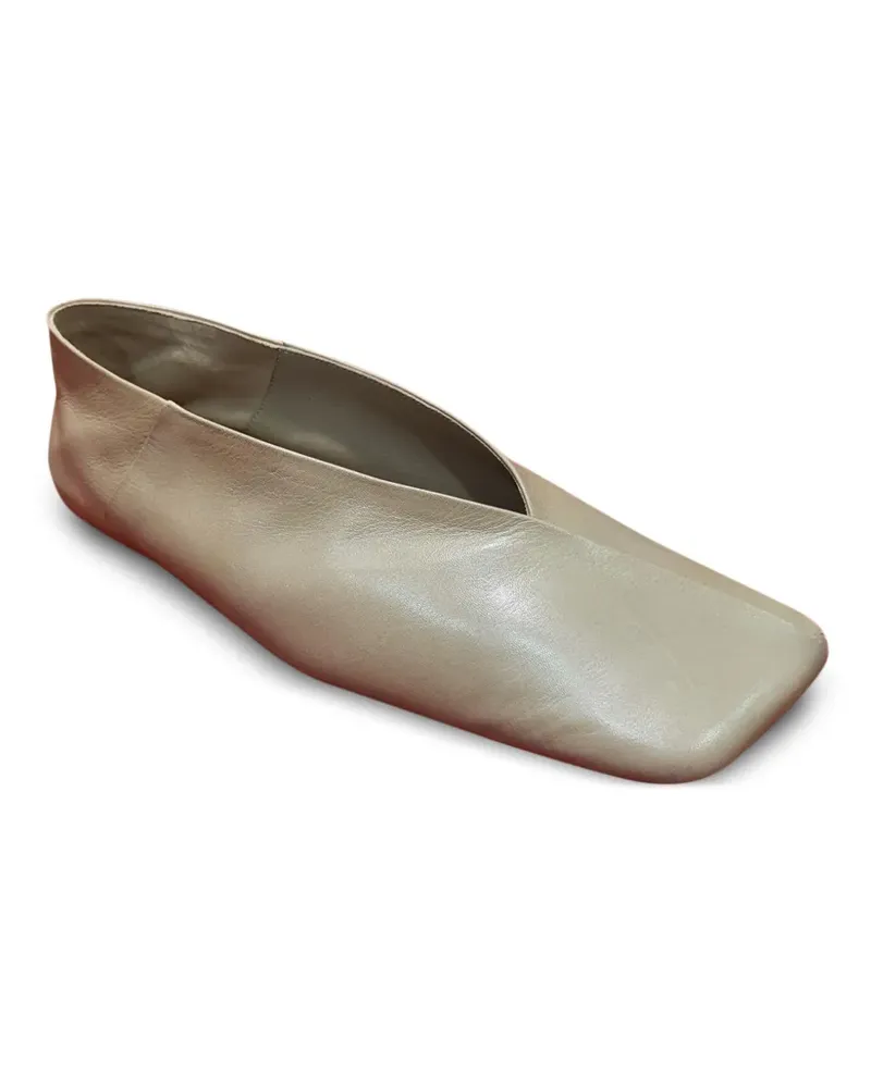 Jil Sander square-toe ballet flats - Nude Nude