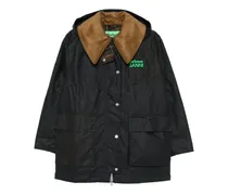 x Ganni gewachster Dufflecoat - Schwarz