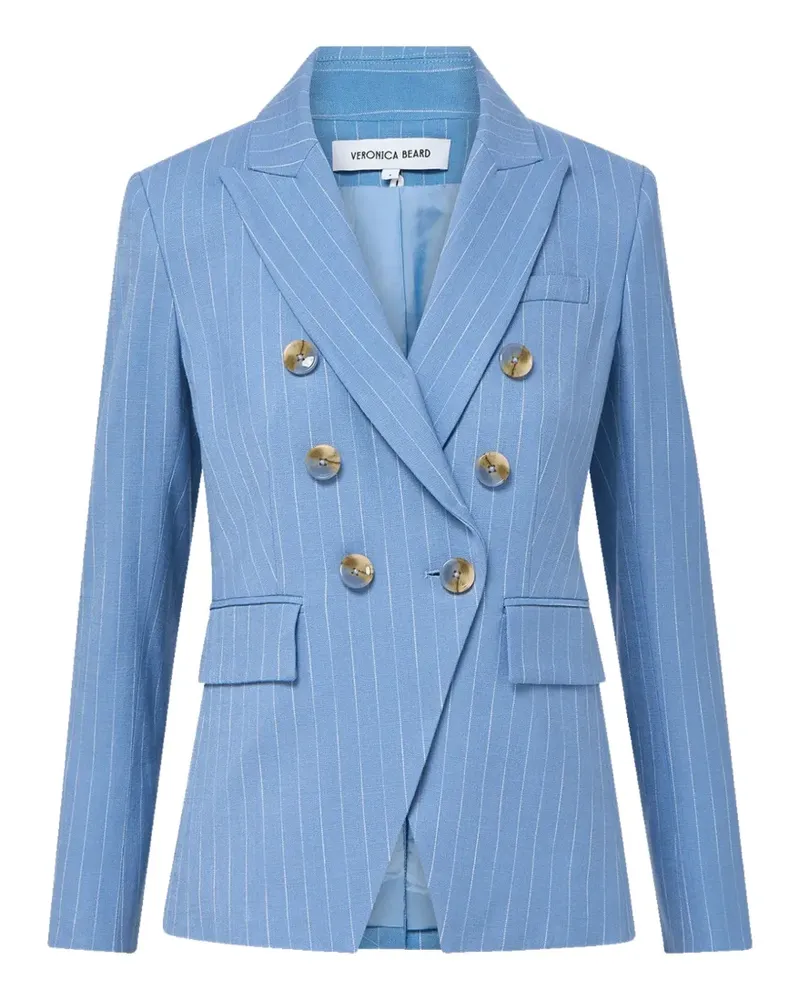 Veronica Beard pinstripe double-breasted jacket - Blau Blau