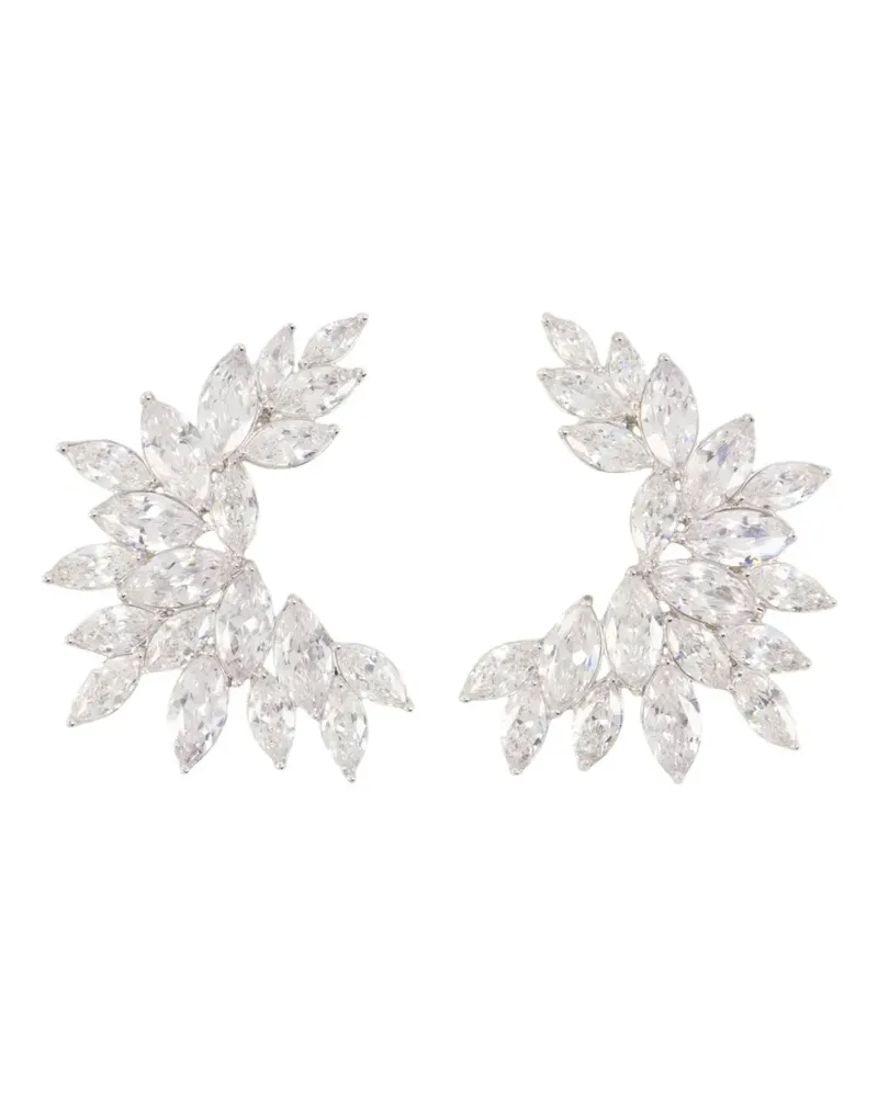 Self-Portrait Crystal Cuff Earrings - Silber Silber