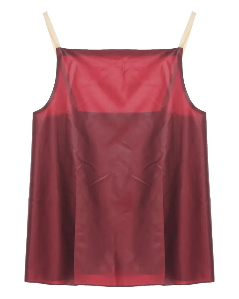 Carven Camisole-Top mit semi-transparentem Einsatz - Rot Rot