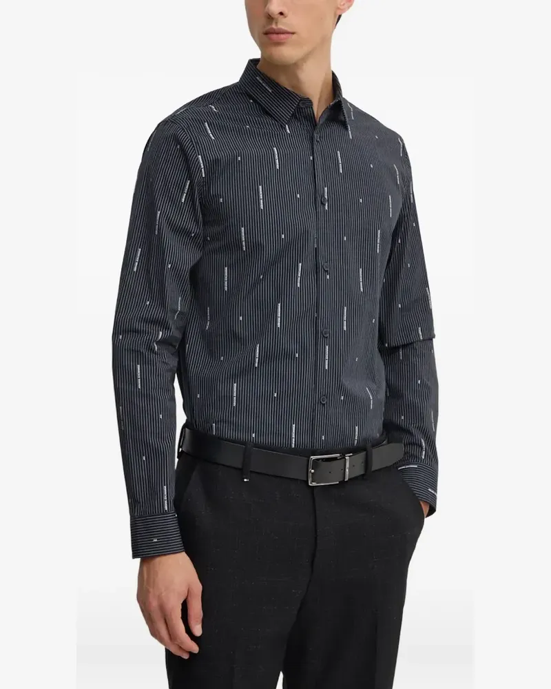 Armani Exchange Hemd mit Nadelstreifen - Blau Blau