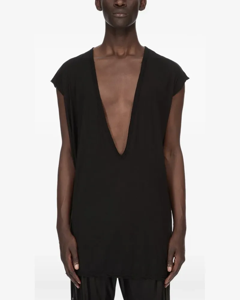 DRKSHDW by Rick Owens Ärmelloses Dylan T-Shirt mit V-Ausschnitt - Schwarz Schwarz