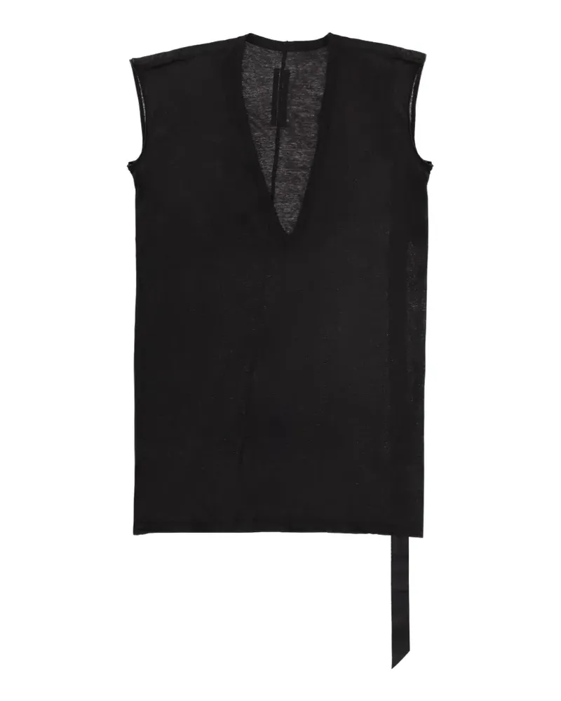 DRKSHDW by Rick Owens Ärmelloses Dylan T-Shirt mit V-Ausschnitt - Schwarz Schwarz