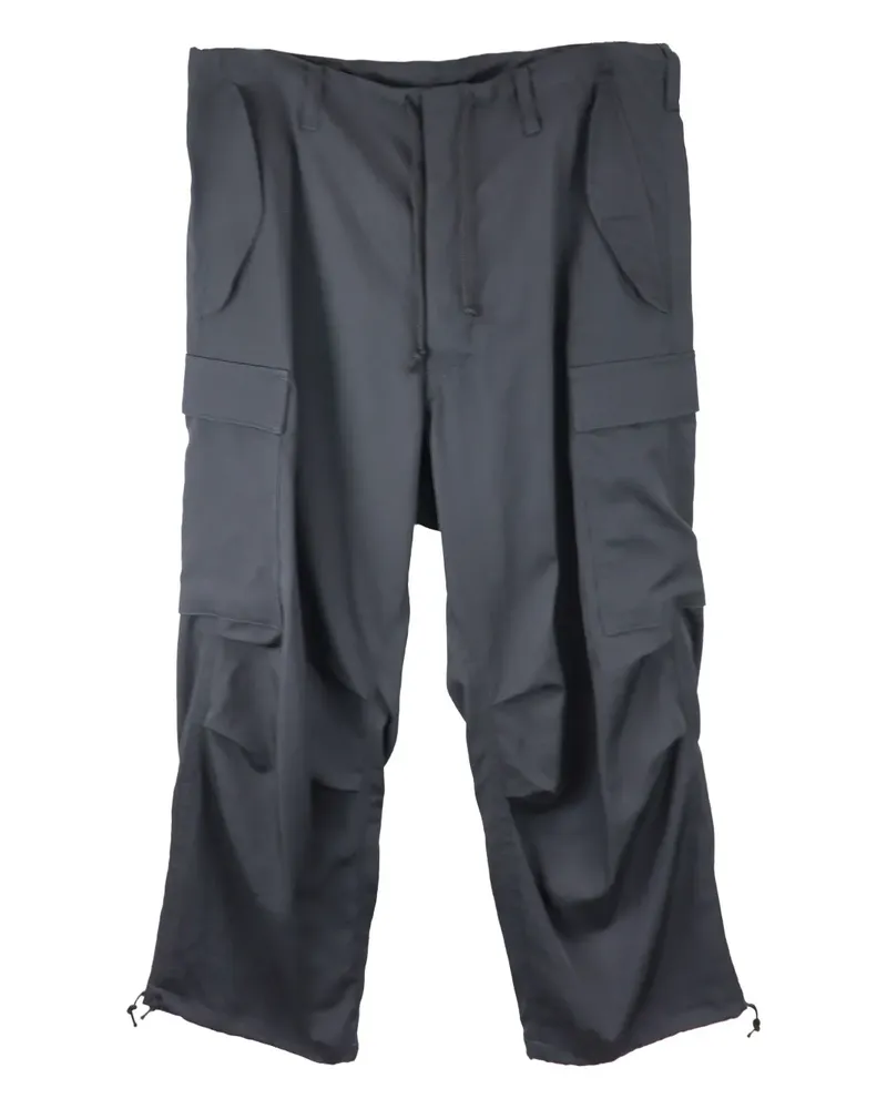 Yohji Yamamoto Hose mit aufgesetzten Taschen - Grau Grau