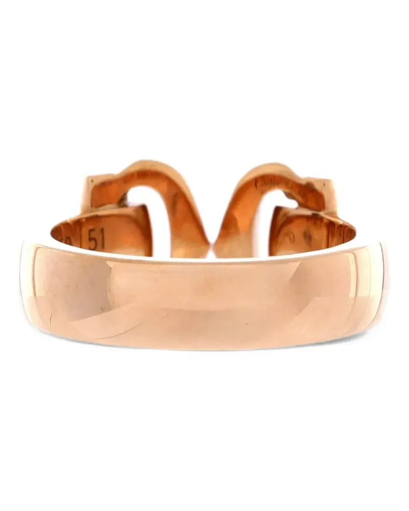 Cartier Vintage C de  18K Rose Gold with Diamonds ring - Rosa Rosa