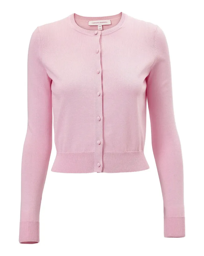 Carolina Herrera New York button-up cropped cardigan - Rosa Rosa