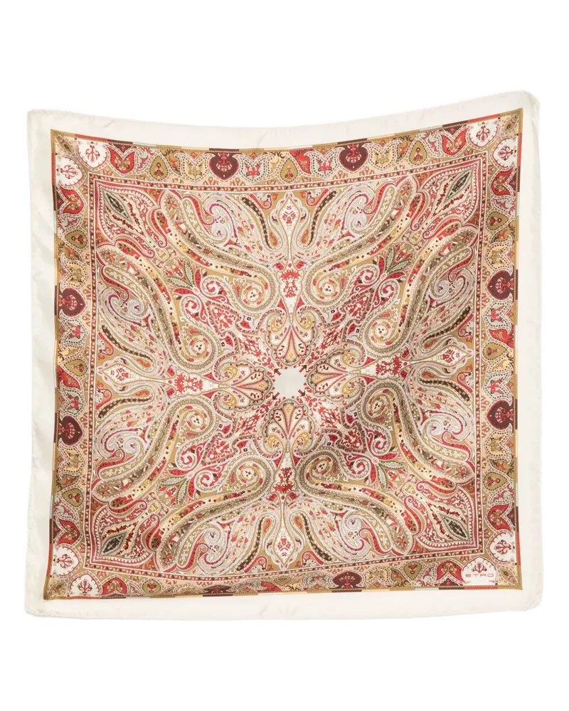 Etro Schal aus Seide mit Paisleymuster - Nude Nude