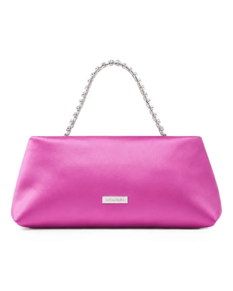 Aquazzura Temptation mini crystal-embellished clutch bag - Rosa Rosa