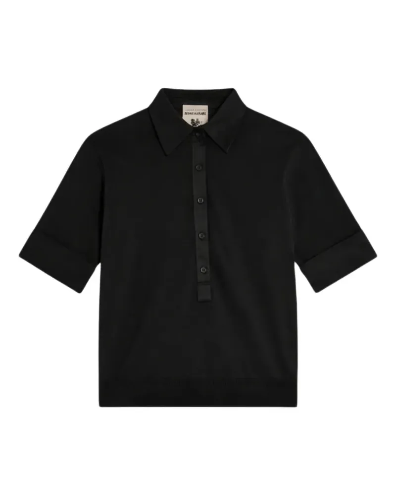 Semicouture short-sleeve polo top - Schwarz Schwarz