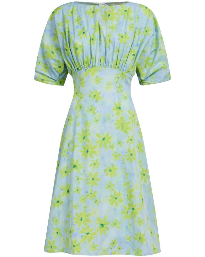 Marni Kleid mit Blumen-Print - Blau Blau