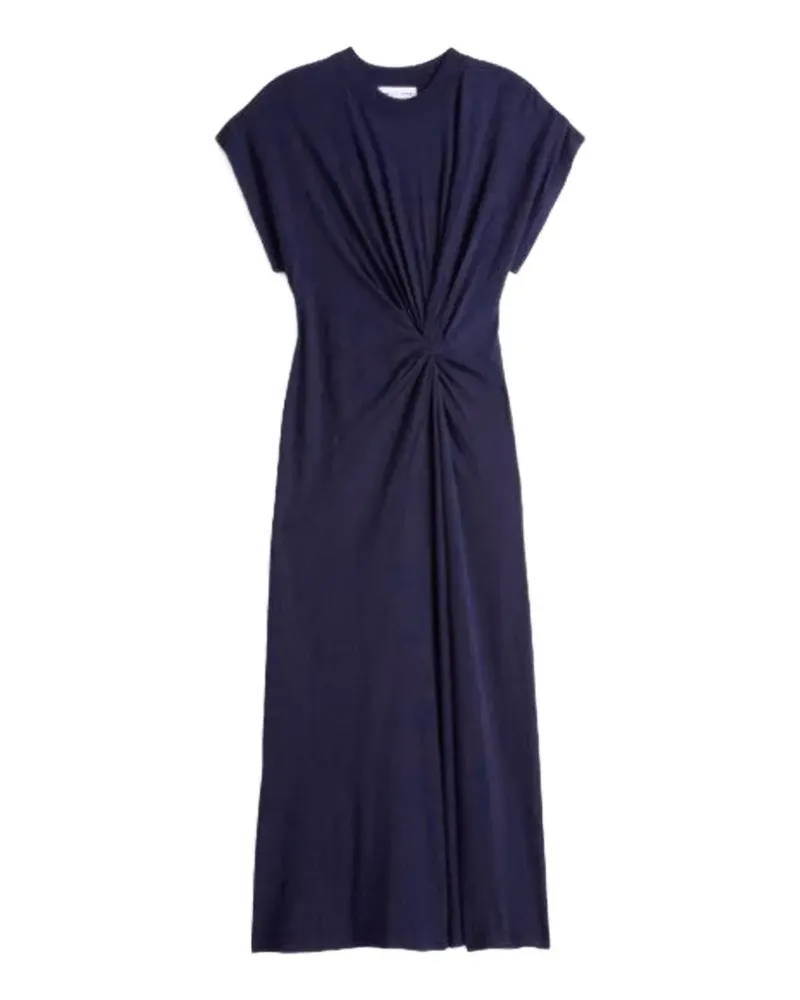 APIECE APART Volta twist-detail cap-sleeve dress - Blau Blau