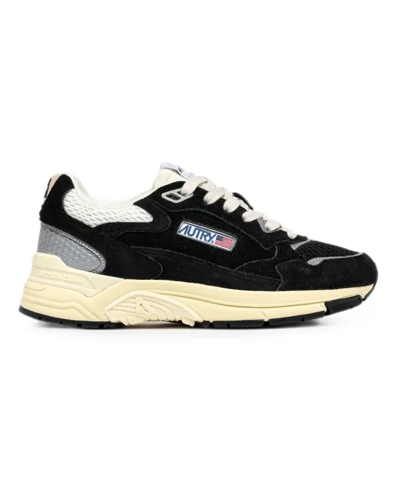 AUTRY Hyperway sneakers in black and silver-tone suede and mesh - Schwarz Schwarz