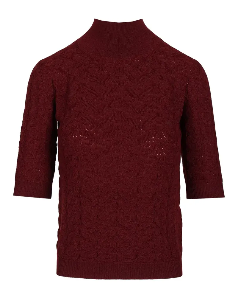 Etro pointelle-knit high-neck sweater - Rot Rot