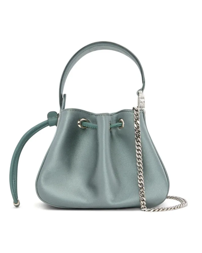 Oscar de la Renta Nano Crystal Pavé O Handle Tasche - Grau Grau
