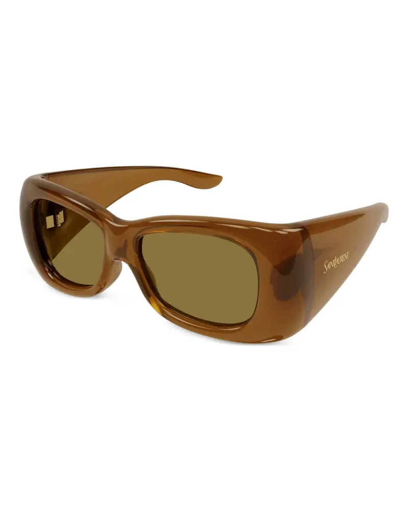 Saint Laurent SL 901 Howl rectangle-frame sunglasses - Braun Braun
