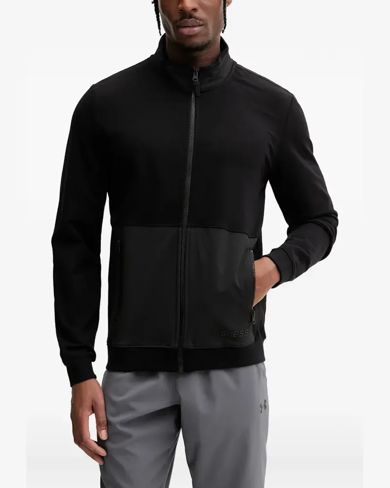 Guess zip-up panelled track jacket - Schwarz Schwarz