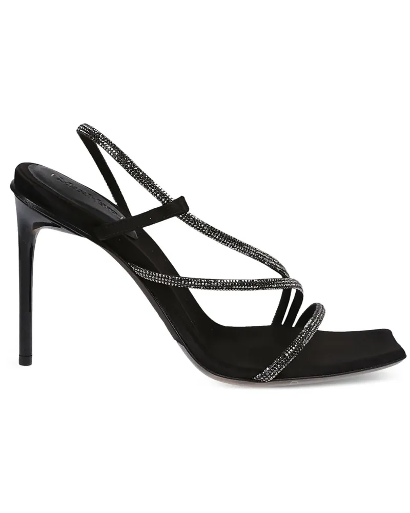Max Mara Slingback-Sandalen mit Strass100mm - Schwarz Schwarz